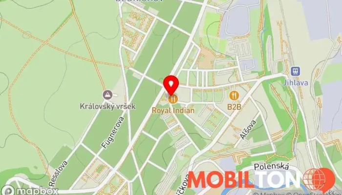 mapa Royal Indian Restuarant Restaurace v Kollárova 1/19