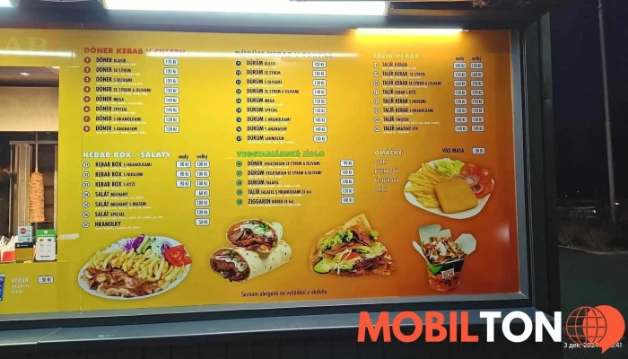 Royal Kebab Humpolec -  Menu - Okružní 1780