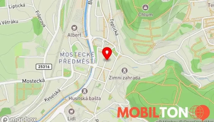 mapa Royal Kebab & Pizza Rychlé občerstvení v Bílina