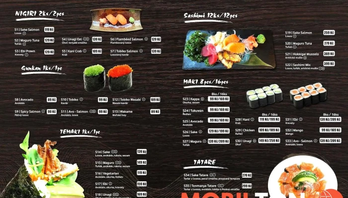 Running Sushi Tenmanya -  Menu - Cz Jihlava, Pelhřimovská 70