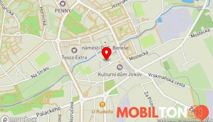 mapa RYCHLÉ OBČERSTVENÍ - FAST FOOD JIRKOV - Jirkovské okénko Rychlé občerstvení v Kostelní 46