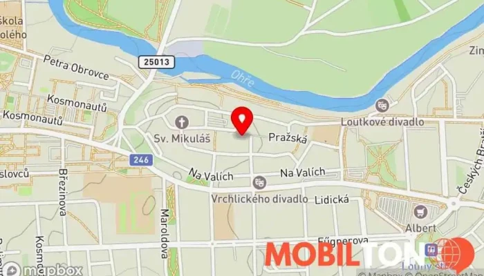 mapa Rychlé občerstvení na náměstí Rychlé občerstvení v Pražská 122