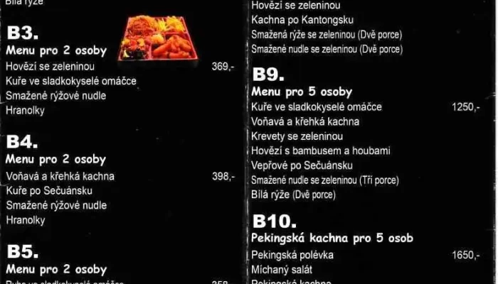 Shun Li -  Menu - Kvítková 4323