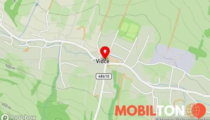 mapa Školní Jídelna Restaurace v Vidče