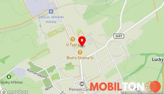 mapa Školní Jídelna Restaurace v Mírová 253