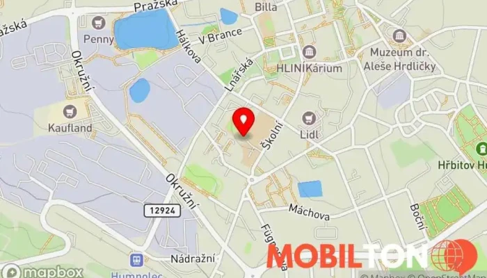 mapa Školní Jídelna Restaurace v Hálkova 591