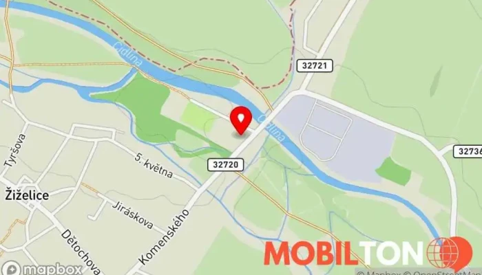 mapa Slavoj Žiželice Tenisový klub v V Rybářích