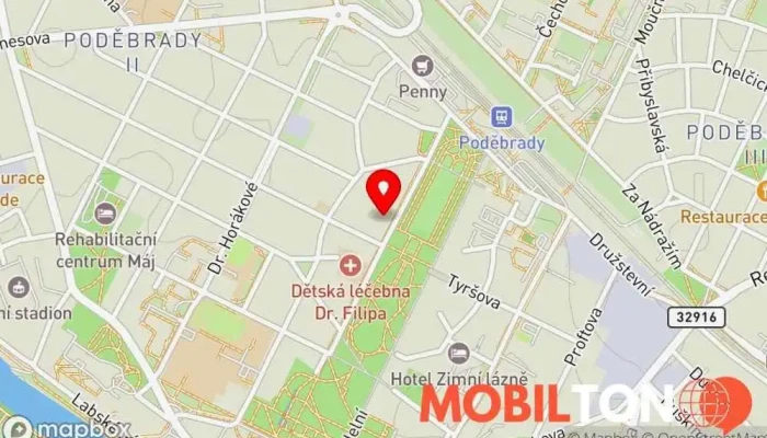 mapa Solitaire Hotel v Poděbrady II