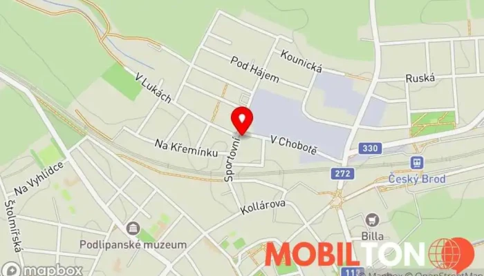 mapa Sportka Hospoda v Sportovní 977