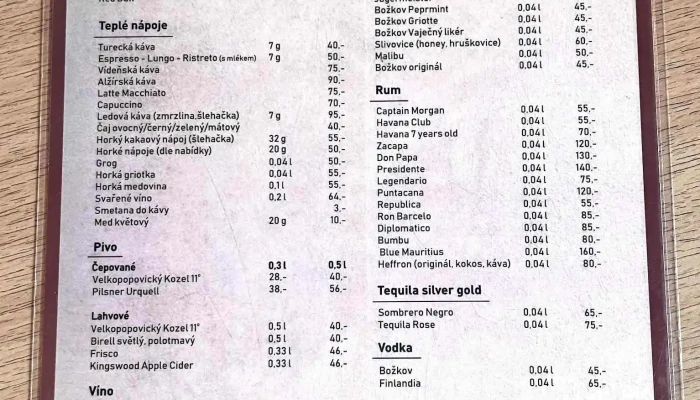 Steak House Hvezda Menu - Masarykovo Nám. 32