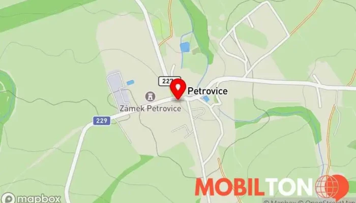 mapa Štědrý dvůr Petrovice u Rakovníka | svatební místo Hostinec s ubytováním v Petrovice
