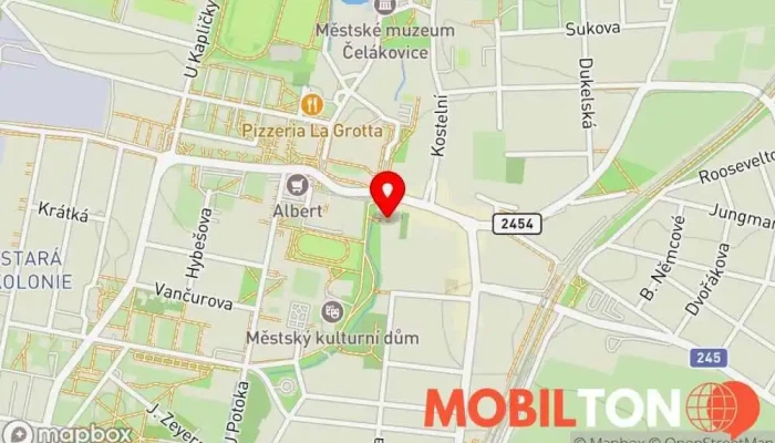 mapa Stolovna Restaurace v Sedláčkova