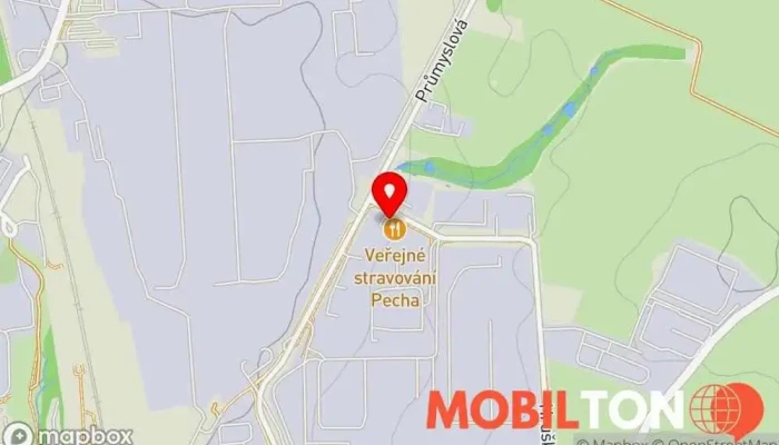 mapa Stravování Pecha Restaurace, Rozvoz jídla v Hruškové Dvory
