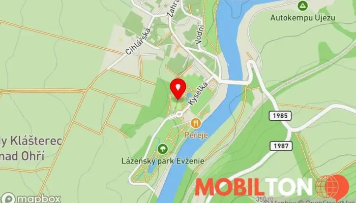 mapa Tenisový klub Lázně Evženie Restaurace v Ohřecká louka 26