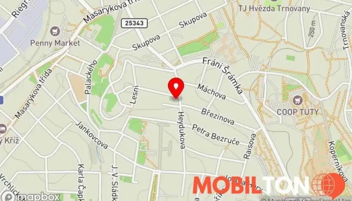 mapa Teplické Výsluní Restaurace v Vojanova 2735