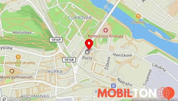 mapa Terassa café bistro Restaurace v Palackého nám. 1092