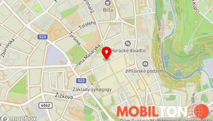 mapa The Legends - Restaurant & Pub Restaurace v 26, Husova 1643
