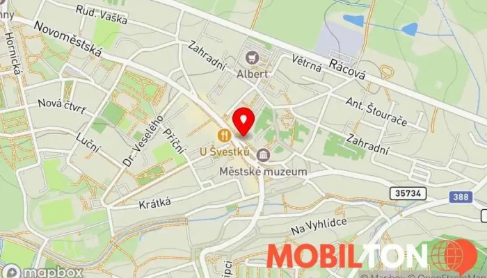 mapa Točená zmrzlina Restaurace v Masarykovo nám. 4