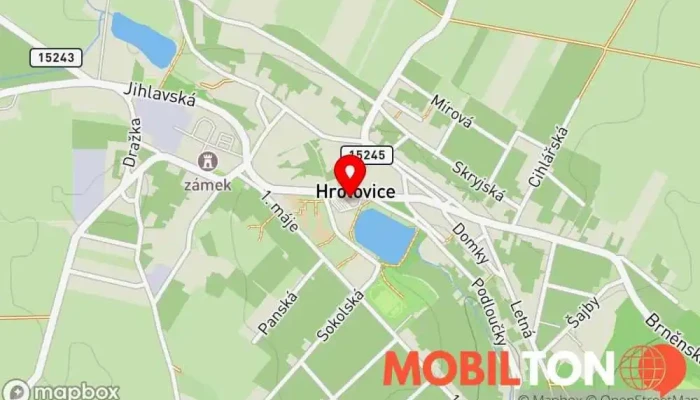 mapa Točená zmrzlina Restaurace v 