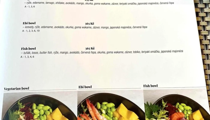 Toro Sushi -  Menu - Karlovarská 796