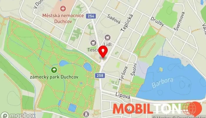 mapa TURBO PIZZA Duchcov Pizzerie, Rychlé občerstvení v Teplická 247/15