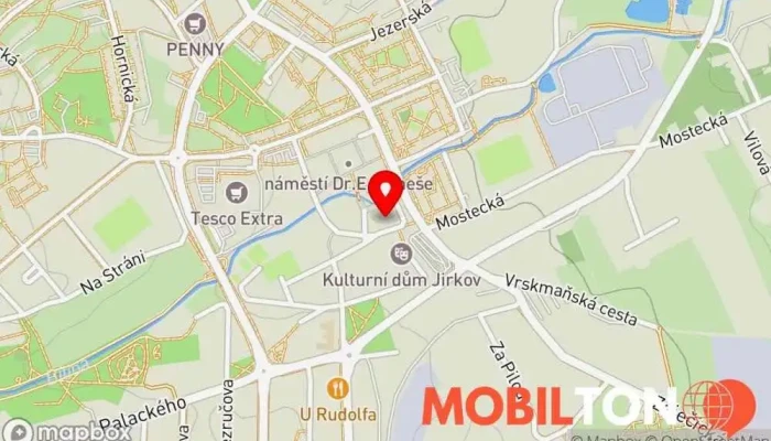 mapa TURBO PIZZA Jirkov Pizzerie v Kostelní 40