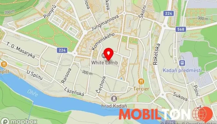 mapa TURBO PIZZA Kadaň Pizzerie v J. Švermy 9