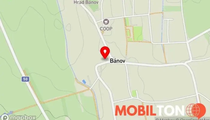 mapa U Bujáků Restaurace v Bánov