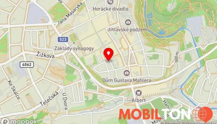 mapa U Dvou Přátel Restaurace v Palackého 5001