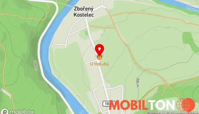 mapa U Holubů - penzion, hostinec Restaurace v Pecerady