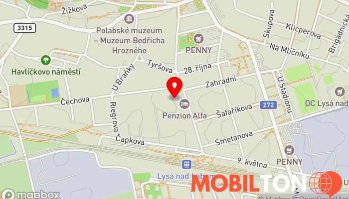 mapa U Krále Václava Restaurace v Masarykova 218/38