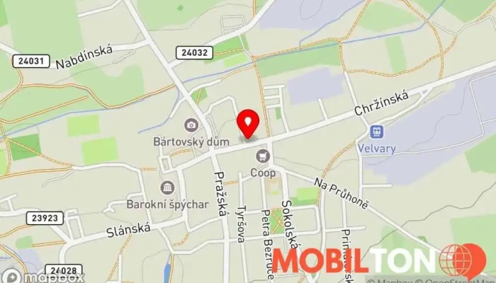 mapa U krále Václava Bar v Chržínská 28