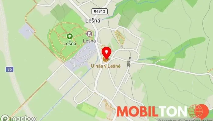 mapa U nás v Lešné Restaurace v 