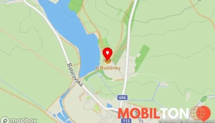 mapa U Roštěnky Restaurace, Bistro, Pronájem chatek, Dětský tábor, Rychlé občerstvení, Ubytování pod střechou, Dětské hřiště, Rekreační středisko, Rybí restaurace, Sportovní komplex, Bazén v Štěpnice