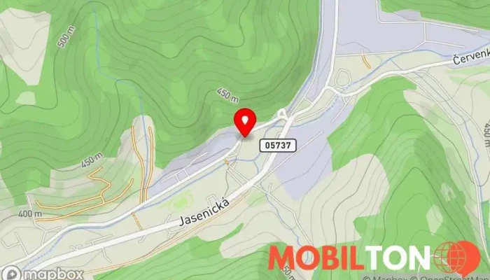 mapa U Vychopňů Restaurace v Jasenice 596