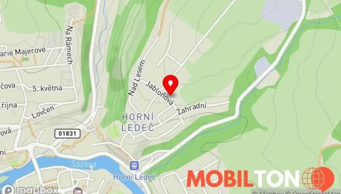 mapa Ubytování u Evy Ledeč nad Sázavou Ubytování pod střechou, Penzion, Hotel pro dlouhodobý pobyt, Hostel, Hotel, Ubytování, Ubytování s vlastním stravováním, Apartmán v Jabloňová 878