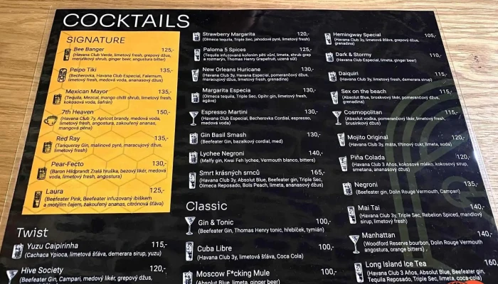 Ul   Drinks Snacks Vibes Menu - Havlíčkovo Nám. 87/87