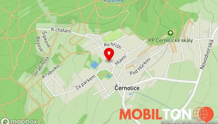 mapa ÚZKÉ BISTRO Bistro v Černolice-Mníšek pod Brdy