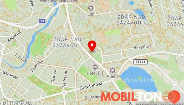 mapa Vesna lahůdky, s.r.o. Lahůdky, Bufetová restaurace, Rychlé občerstvení v Žďár nad Sázavou 4