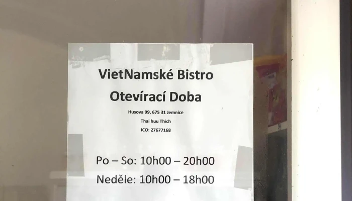 Vietnamske Bistro Katalog - Husova 99