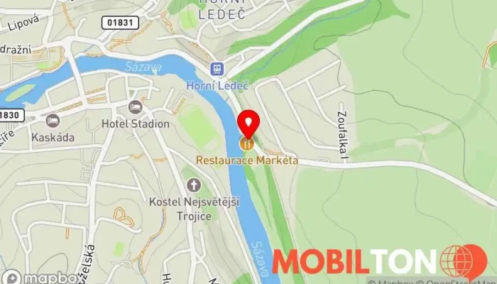 mapa Vila Markéta Penzion v Heroldovo nábř. 314