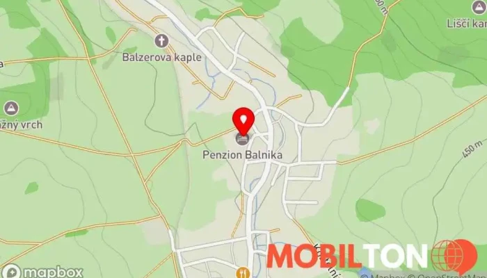 mapa Wellness penzion BALNIKA Penzion, Masáže, Wellness centrum v Mikulášovice 876