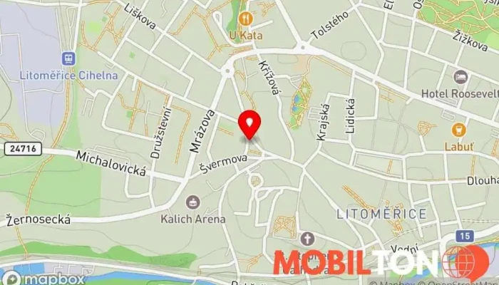 mapa Yassan Bistro Bistro v České armády 411/9