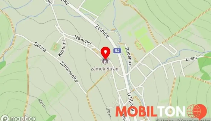 mapa ZÁMEČEK STRÁNÍ Restaurace, Dům pro hosty v nám. U Zámečku 71