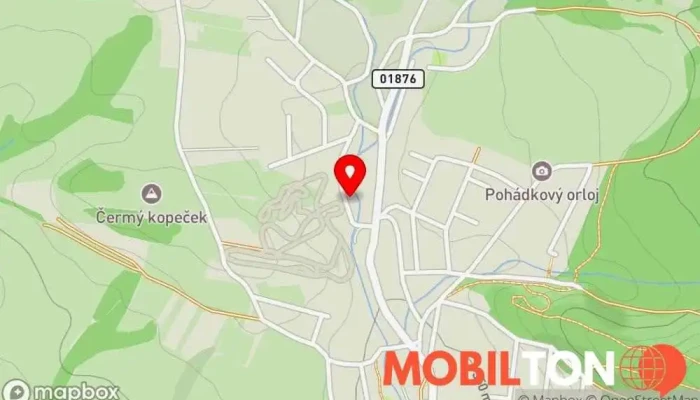 mapa Zašová Skála Restaurace v Zašová