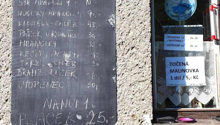 Zasova Skala Menu - Zašová