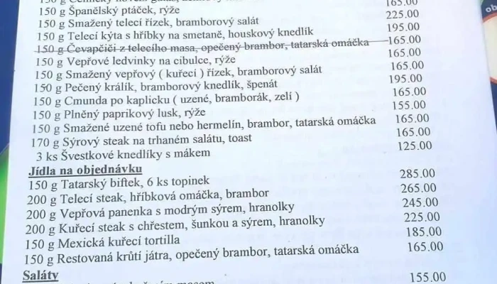 Zavrena Restaurace Podskalska Celnice Menu - Včelařská 571