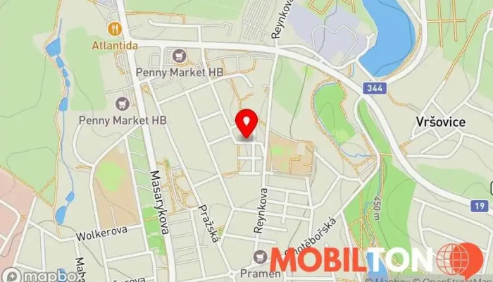 mapa Zelená Žába Pivní výčep v Vagonova 2662
