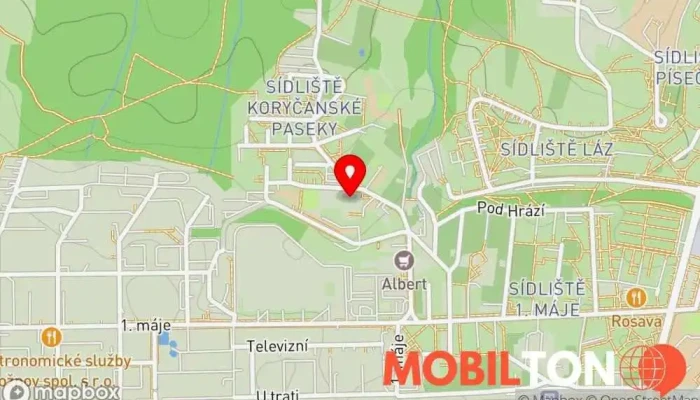 mapa Zipis - Krytý bazén Restaurace v Moravská 1787