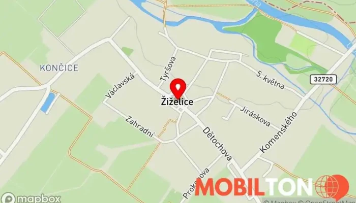 mapa Žiželice - Obecní úřad Obecní úřad v Masarykovo nám. 1